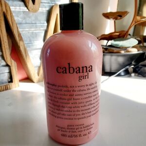 Philosophy cabana girl shampoo, shower gel, and bubble bath